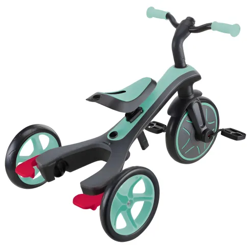 Triciclo Evolutivo 4 in 1 Maniglione Regolabile Balance Bike Verde Menta