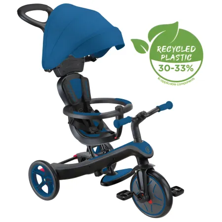 Triciclo Evolutivo 4 in 1 Maniglione Regolabile Balance Bike Blu Reale