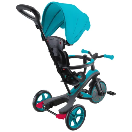 Triciclo Evolutivo 4 in 1 Maniglione Regolabile Balance Bike Verde Acqua