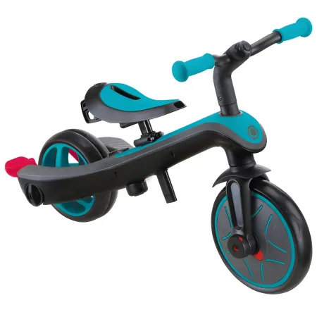 Triciclo Evolutivo 4 in 1 Maniglione Regolabile Balance Bike Verde Acqua