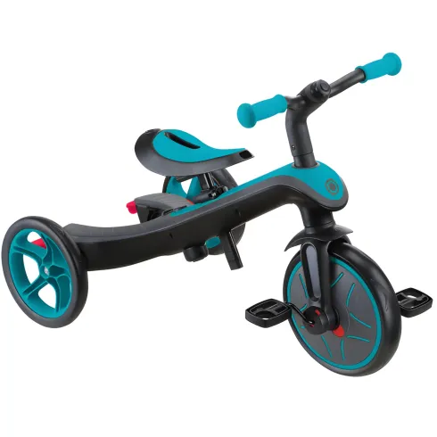 Triciclo Evolutivo 4 in 1 Maniglione Regolabile Balance Bike Verde Acqua