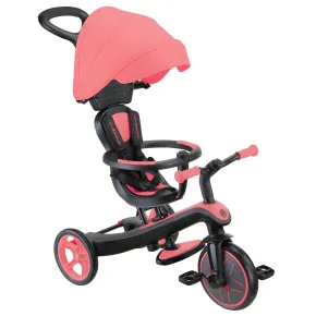 Triciclo Evolutivo 4 in 1 Maniglia Regolabile Balance Bike Rosa Corallo