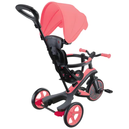 Triciclo Evolutivo 4 in 1 Maniglia Regolabile Balance Bike Rosa Corallo