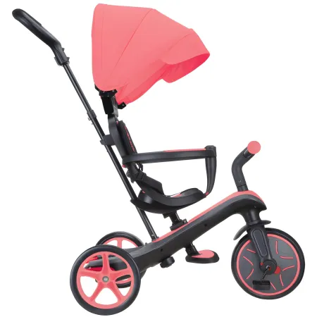 Triciclo Evolutivo 4 in 1 Maniglia Regolabile Balance Bike Rosa Corallo