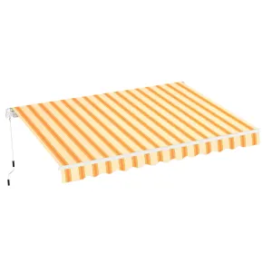 Tenda da Sole per Esterno 300x200 a Barra Quadra Riga Gialla