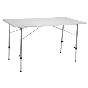 Tavolo Pieghevole Acciaio 120x60 Altezza Regolabile Piano MDF da Esterno