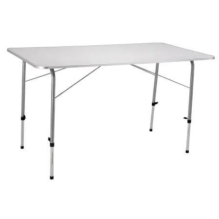 Tavolo Pieghevole Acciaio 120x60 Altezza Regolabile Piano MDF da Esterno
