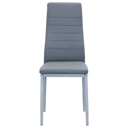 Sedia Cucina Moderna Metallo Grigio Seduta Imbottita Schienale Alto