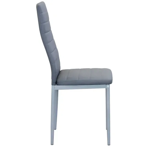 Sedia Cucina Moderna Metallo Grigio Seduta Imbottita Schienale Alto