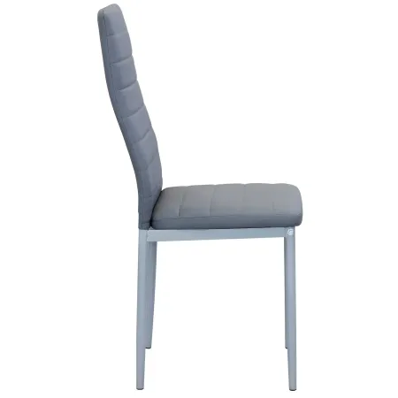 Sedia Cucina Moderna Metallo Grigio Seduta Imbottita Schienale Alto