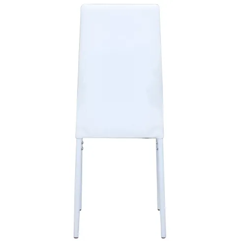 Sedia Cucina Moderna Metallo Bianco Seduta Imbottita Schienale Alto