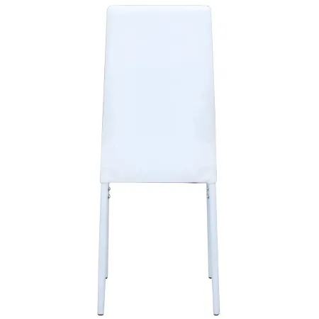 Sedia Cucina Moderna Metallo Bianco Seduta Imbottita Schienale Alto