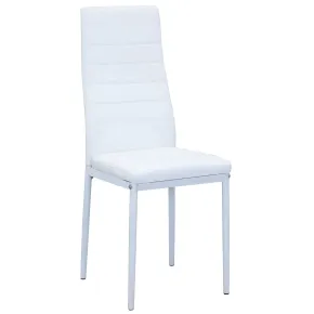 Sedia Cucina Moderna Metallo Bianco Seduta Imbottita Schienale Alto