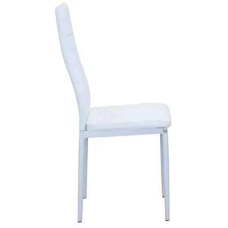 Sedia Cucina Moderna Metallo Bianco Seduta Imbottita Schienale Alto