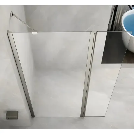 Box Doccia Walk in Cristallo 8mm Anta Fissa + Deflettore da 30 o 40cm