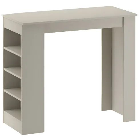 Penisola Cucina Alta 117x54 cm Tavolo Snack Beige Ripiani Salvaspazio