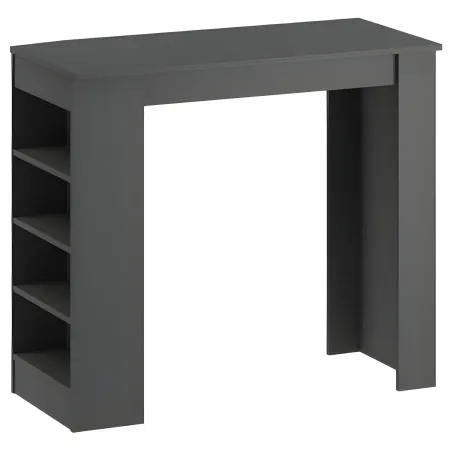 Penisola Cucina Alta 117x54 Tavolo Snack Antracite Ripiani Salvaspazio