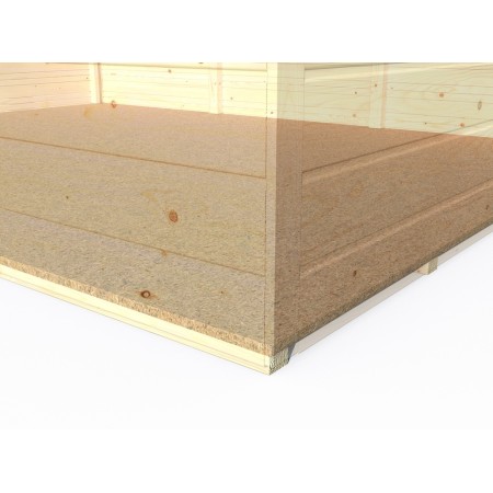 Casetta in Legno 272x182 Porta 2 Finestre da Giardino Attrezzi 12 mm Pavimento