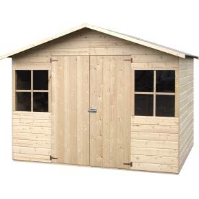 Casetta in Legno 272x182 Porta 2 Finestre da Giardino Attrezzi 12 mm Pavimento