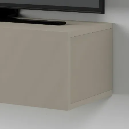 Mobile Porta TV Sospeso Beige con Ante a Ribalta Salvaspazio Moderno