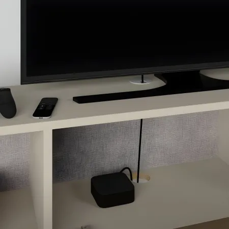 Mobile Porta TV Sospeso 180 cm Beige con Ante a Ribalta Salvaspazio