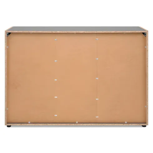 Madia Soggiorno Moderna 3 Ante 1 Cassetto Credenza Rovere Antracite