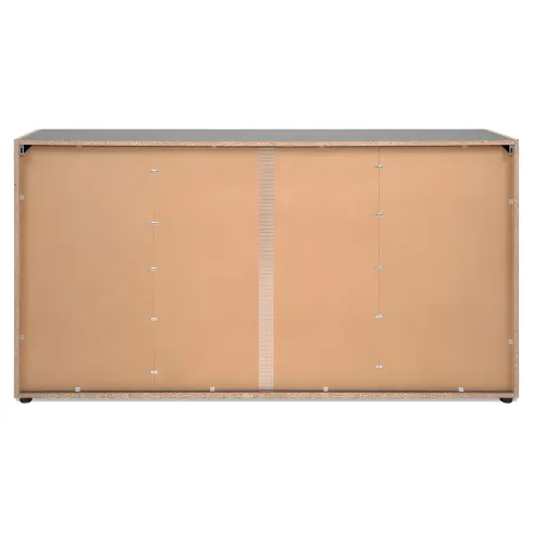 Madia Soggiorno Moderna 4 Ante 1 Cassetto Credenza Rovere Antracite