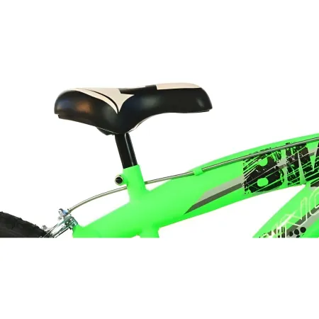 Bicicletta 16 Pollici BMX 4 5 6 7 Anni da Bambino Rotelle Nero Verde