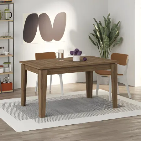Tavolo Allungabile Pranzo Rettangolare 140-190x80 Noce Effetto Legno