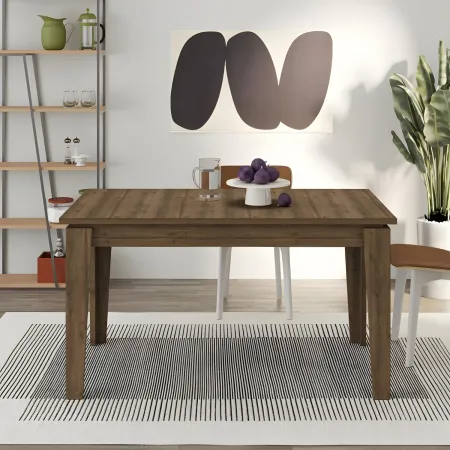 Tavolo Allungabile Pranzo Rettangolare 140-190x80 Noce Effetto Legno