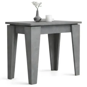 Tavolo Allungabile Salvaspazio da Salotto Cemento Console 90x50 con 5 Prolunghe | Bricoshop24