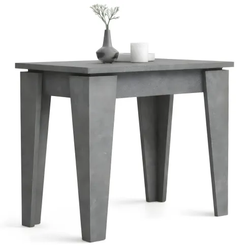 Tavolo Allungabile Salvaspazio da Salotto Cemento Console 90x50 con 5 Prolunghe | Bricoshop24
