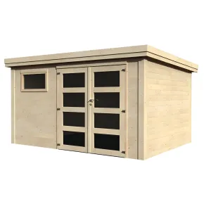 Casa 365x275 in Legno 28 mm da Giardino Rimessa per Attrezzi Casetta Depandance | BricoShop24