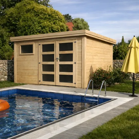 Casa 365x275 in Legno 28 mm da Giardino Rimessa per Attrezzi Casetta Depandance | BricoShop24