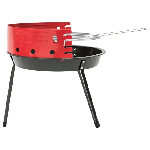 Barbecue a Carbonella Tondo da Campeggio altezza cottura 23 cm