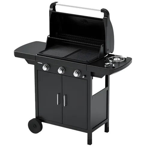 Barbecue a Gas Campignaz Compact 3 EXS con Griglia e Piastra Reversibile