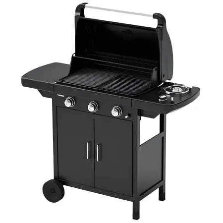 Barbecue a Gas Campignaz Compact 3 EXS con Griglia e Piastra Reversibile