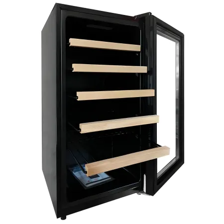 Cantinetta Vino Defrost 91L Nero Frigorifero con Ripiani e Luce LED