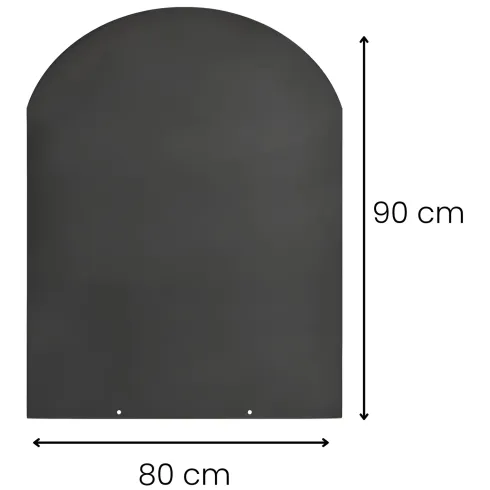Pedana Salvapavimento per Stufa a Legna Pellet in Acciaio 90x80 cm