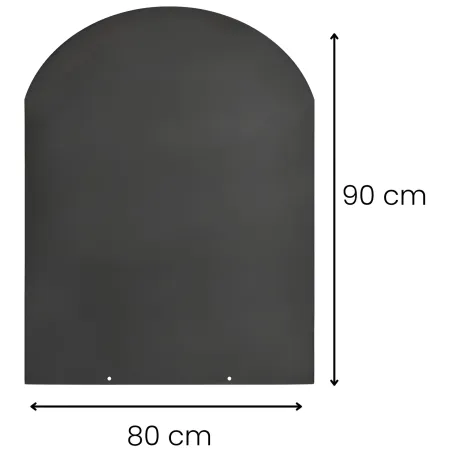 Pedana Salvapavimento per Stufa a Legna Pellet in Acciaio 90x80 cm