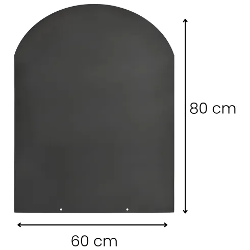 Pedana Salvapavimento per Stufa a Legna Pellet in Acciaio 80x60 cm