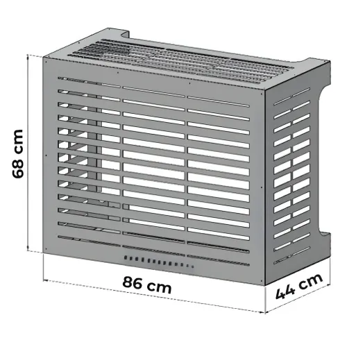 Copri Condizionatore da Esterno Alluminio Bianco 86x44x68 Resistente
