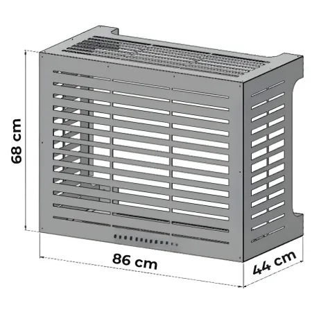 Copri Condizionatore da Esterno Alluminio Bianco 86x44x68 Resistente