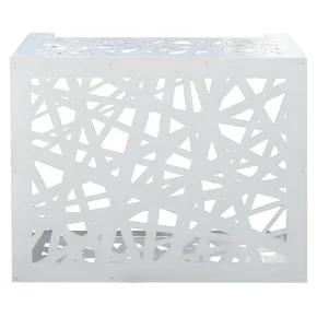 Copri Condizionatore da Esterno Decorazione Alluminio Bianco 86x44x68 2