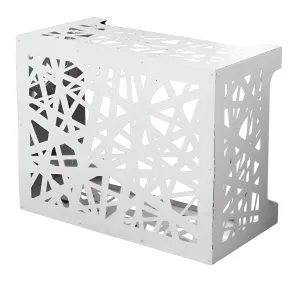 Copri Condizionatore da Esterno Decorazione Alluminio Bianco 86x44x68