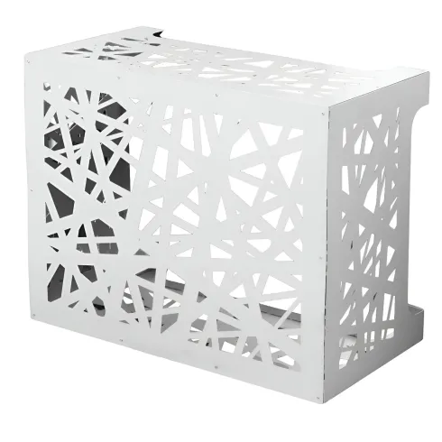 Copri Condizionatore da Esterno Decorazione Alluminio Bianco 86x44x68