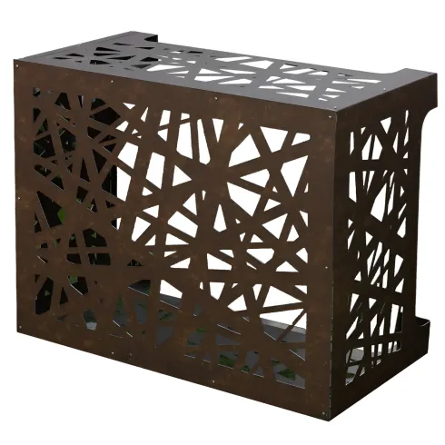 Copri Condizionatore da Esterno Decorazione Alluminio Bronzo 86x44x68