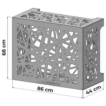 Copri Condizionatore da Esterno Decorazione Alluminio Bronzo 86x44x68