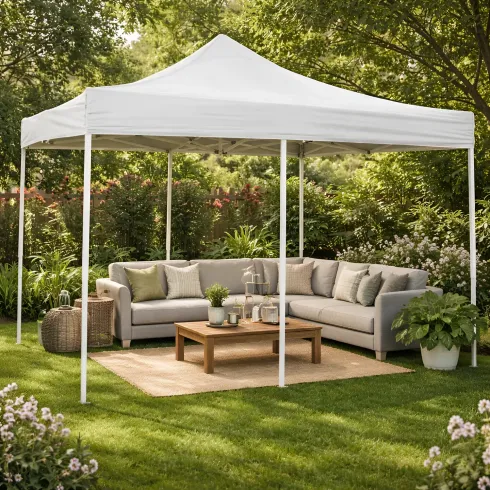 Gazebo 3x6 Chiusura Fisarmonica Impermeabile Bianco Altezza Regolabile