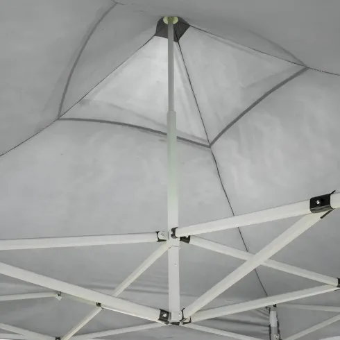 Gazebo 3x6 Chiusura Fisarmonica Impermeabile Bianco Altezza Regolabile